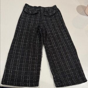 Zara Black Checkered Kids Pants
